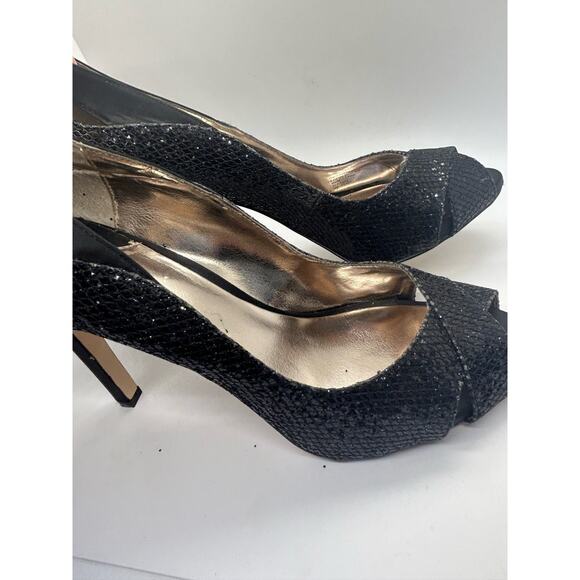 Alfani Black Sparkle Heels Women Size 9M Heels Party Prom Dance Stilleto - Picture 6 of 8